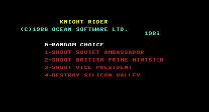 Knight Rider Title Screen